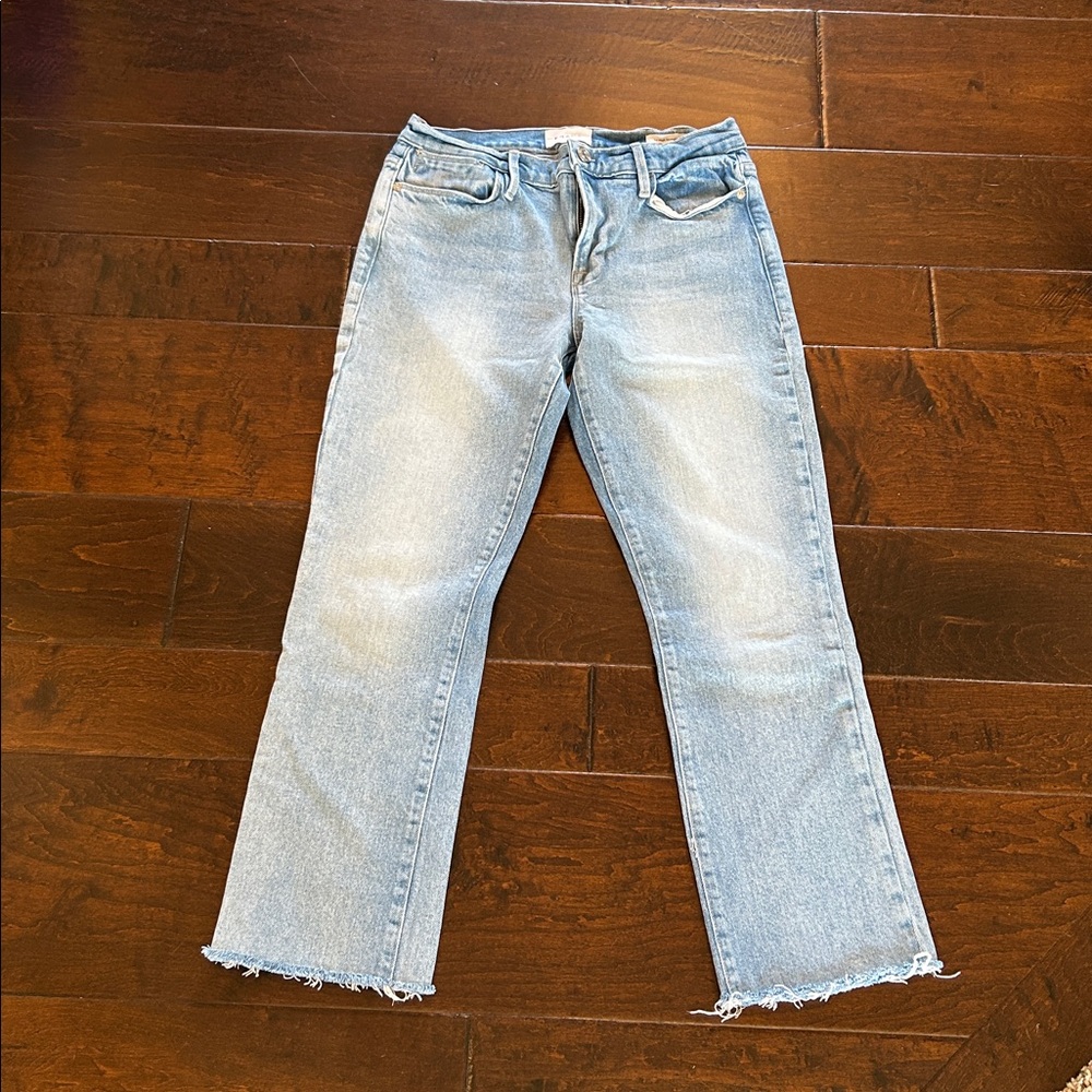 Frame Denim Le High Straight Light Blue Jeans
